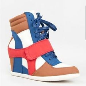 💥 Bamboo Colorblock Wedged Shoes